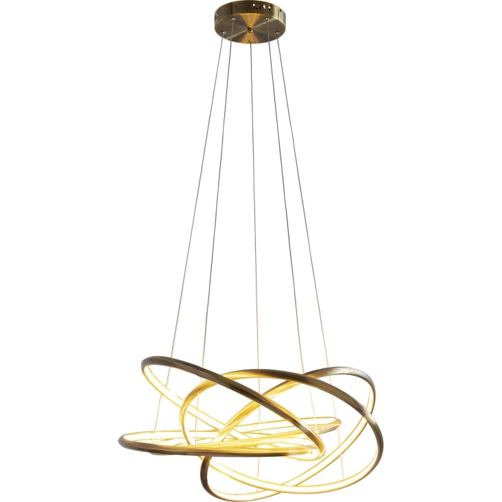 Suspension Saturn LED dorée Kare Design-SATURN cropped-5