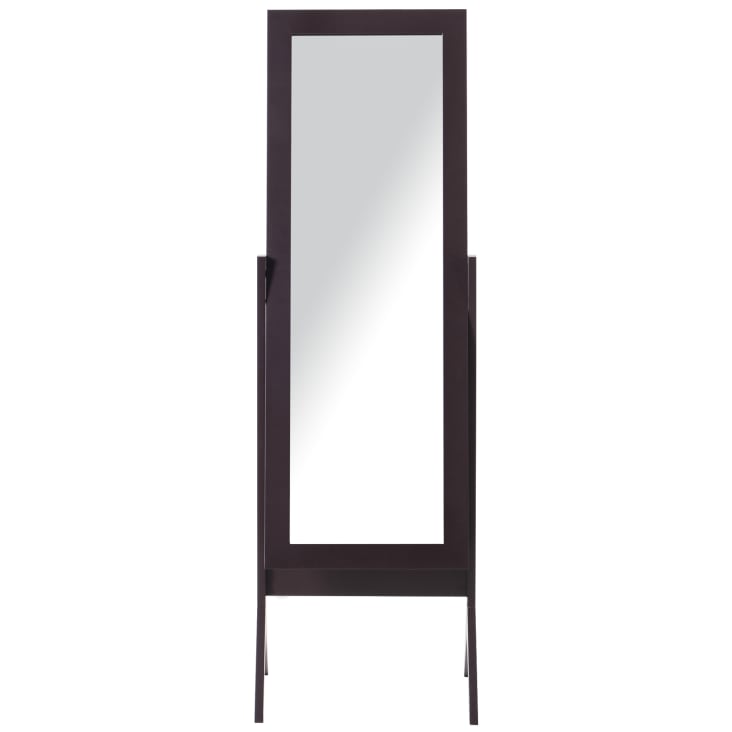 Miroir à pied inclinaison réglable brun foncé H148 cm
