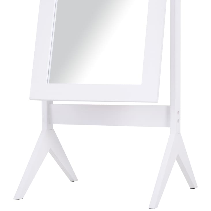Miroir à pied inclinaison réglable blanc H148cm cropped-5