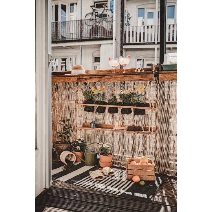 Jardinière balcon en zinc à suspendre gris Esschert Design