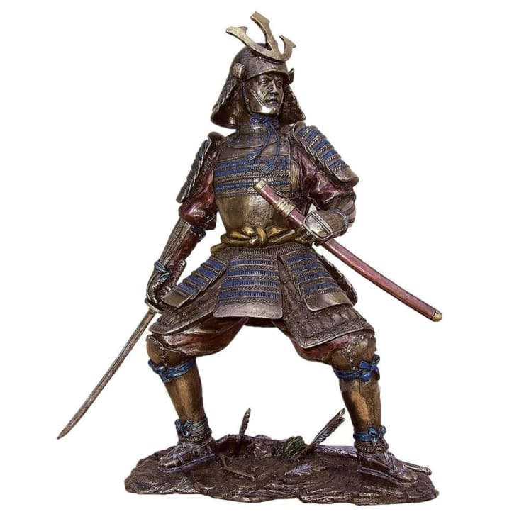 Statue samurai art aspect bronze H23cm-SAMURAI