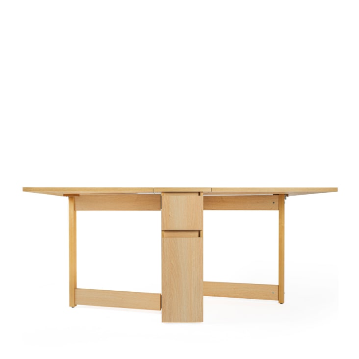 Table à manger pliable en bois 170x90cm bois clair-Kungla cropped-3