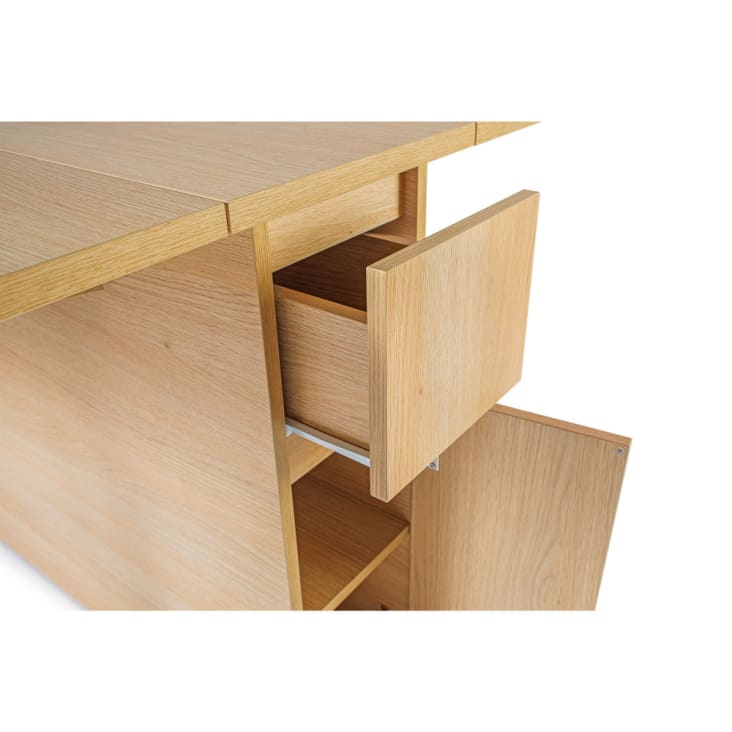 Table à manger pliable en bois 170x90cm bois clair-Kungla cropped-9