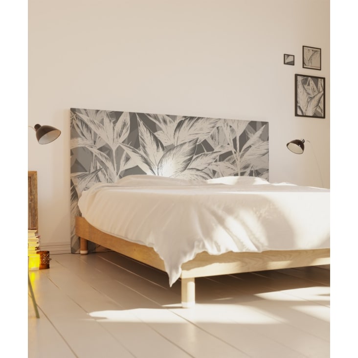 Tête de lit avec housse Gris 140 cm-BUDDLEIA cropped-2
