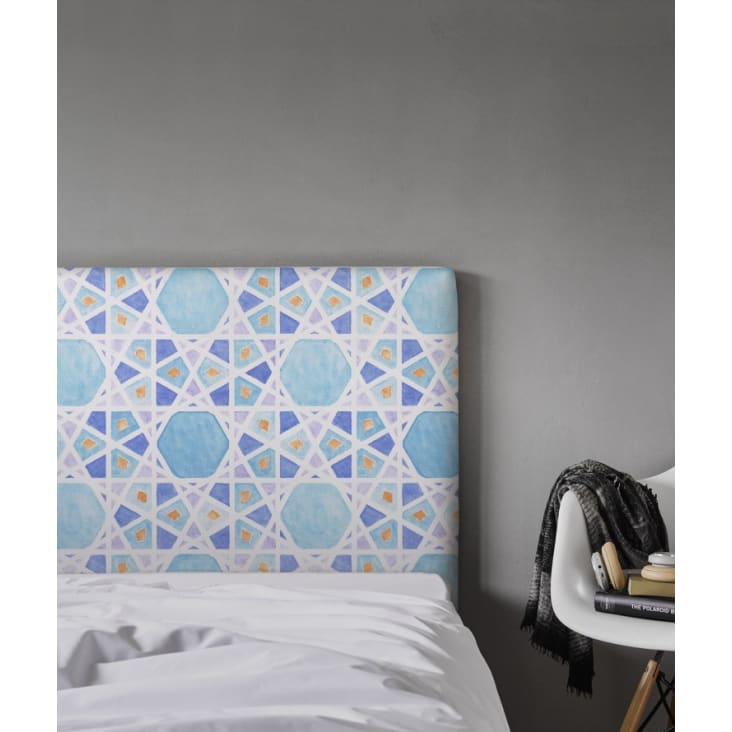 Tête de lit avec housse Bleu 180 cm-Kelibia cropped-5