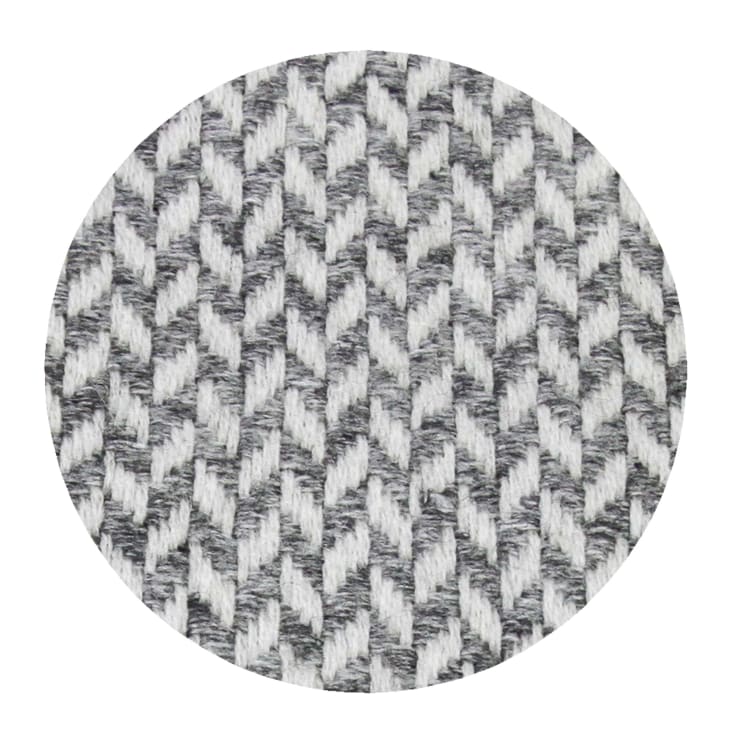 Plaid cachemire et laine petits chevrons gris souris 130 x 230 cm-Gris souris cropped-4
