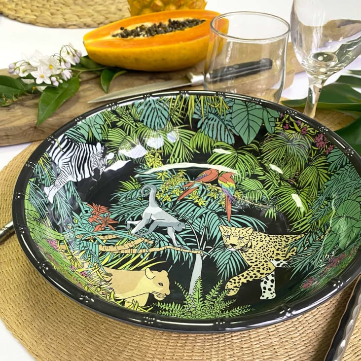 Grande assiette creuse en mélamine toucans - Ø 23 cm – Les Jardins