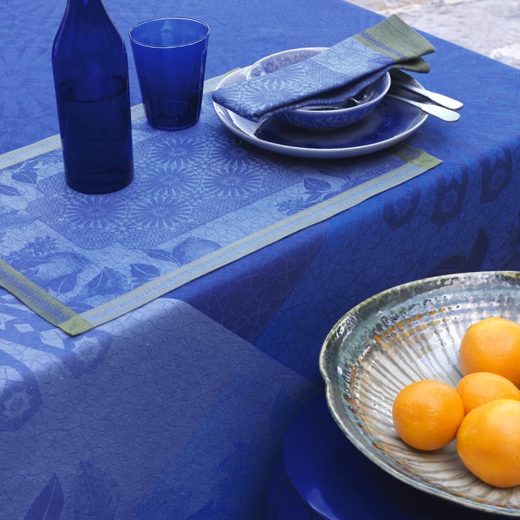 Set de table en lin majorelle 50 x 36-Jardin d'orient cropped-2