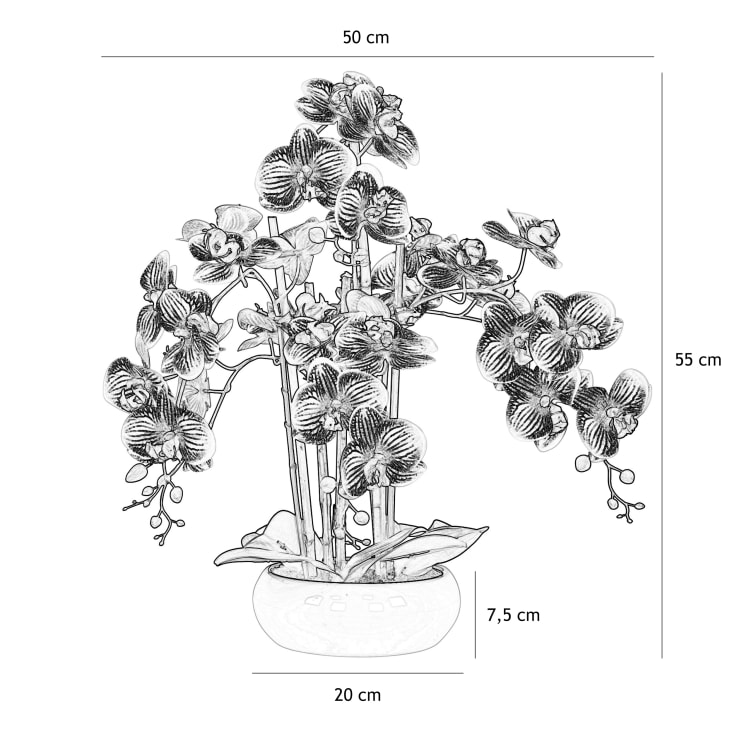 Orchidées artificielles blanches fuchsias 55cm cropped-4