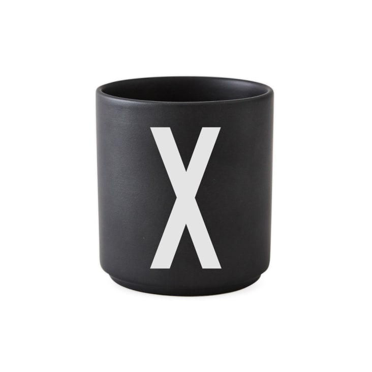 Tasse noire design letters porcelaine noir-PERSONAL A-Z