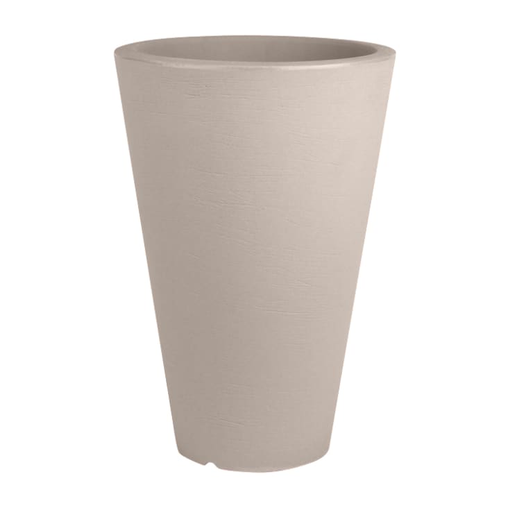 Pot à fleur en résine recyclable gris tourtelle D52cm-LISCIO SIENA