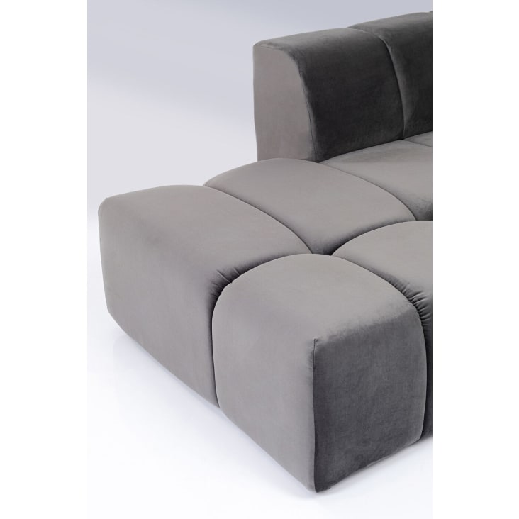 Canapé d'angle gauche 4 places en tissu gris-Belami cropped-3
