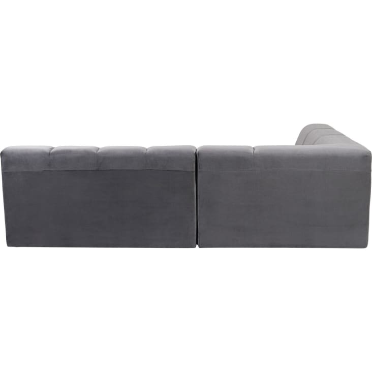 Canapé d'angle gauche 4 places en tissu gris-Belami cropped-4