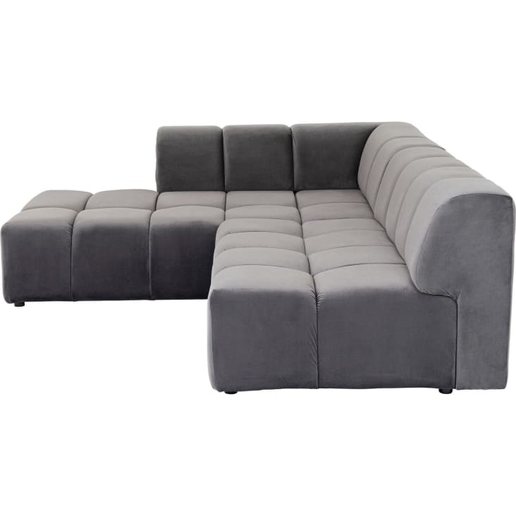 Canapé d'angle gauche 4 places en tissu gris-Belami cropped-5