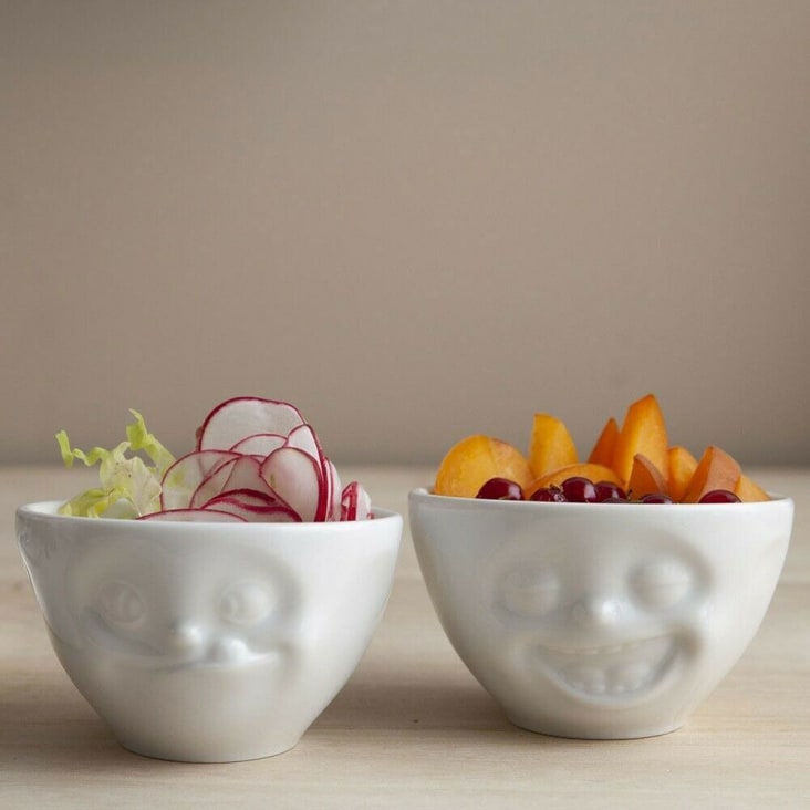 Set de 2 mini bols gourmand et rieur en porcelaine 100ml-HUMEUR cropped-2