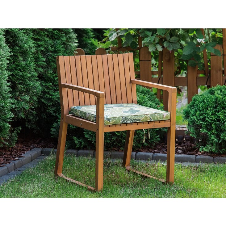 Sitzkissen für Stuhl Blättermuster 46 x 46 x 5 cm-Sassari cropped-2