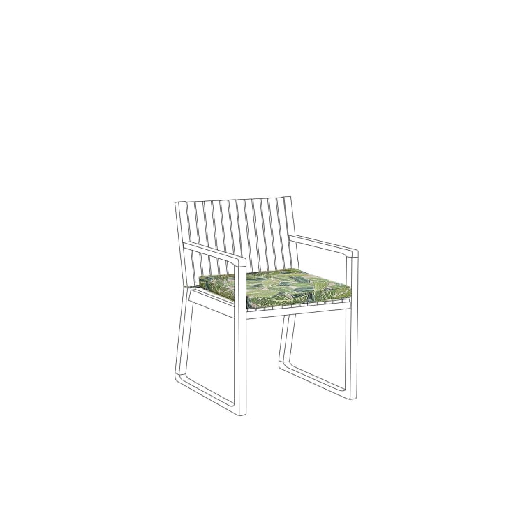 Sitzkissen für Stuhl Blättermuster 46 x 46 x 5 cm-Sassari cropped-5