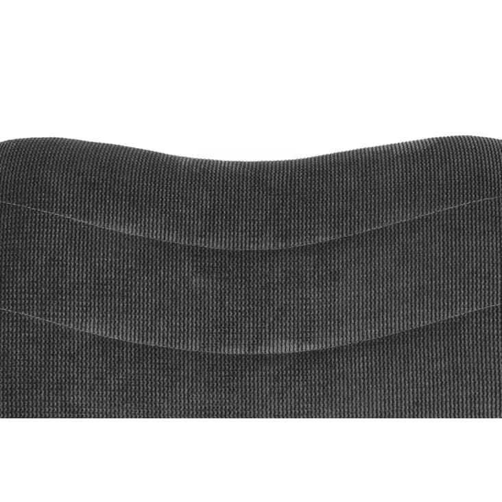 Fauteuil lounge en velours gris anthracite-Bubba cropped-6