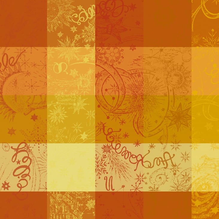 Serviette  pur coton orange 55x55-Mille couleurs soleil