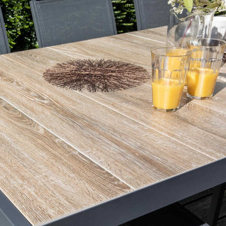 Table de jardin structure aluminium et céramique aspect bois-Tivoli cropped-4