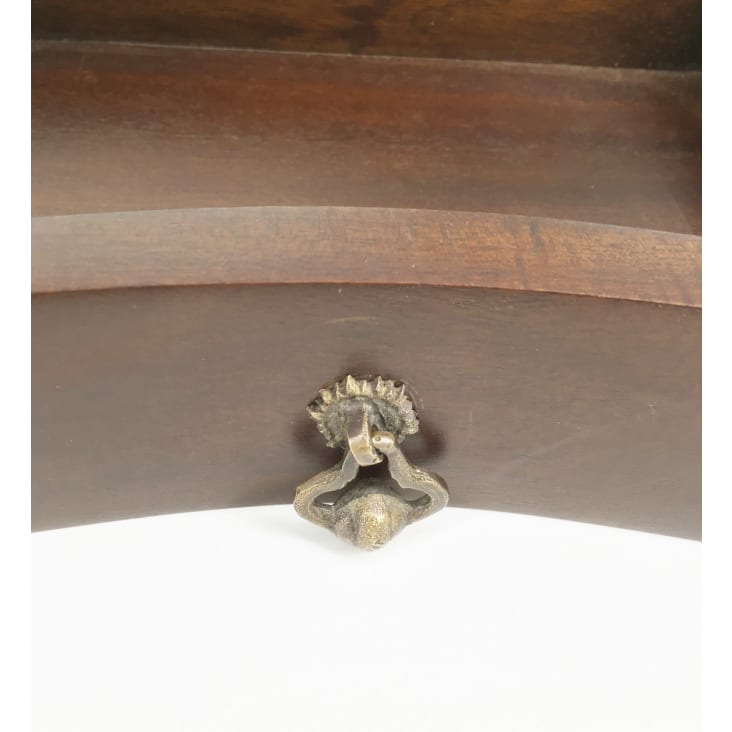 Table de chevet en bois marron L 50 cm-Vintage cropped-4