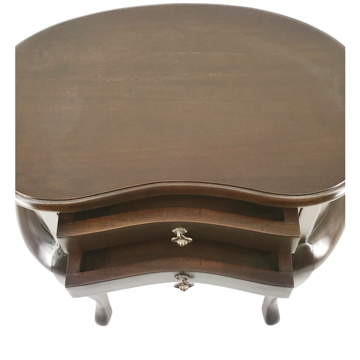 Table de chevet en bois marron L 50 cm-Vintage cropped-5
