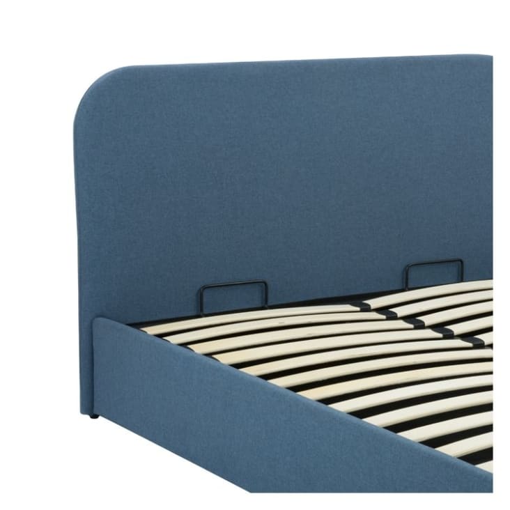 Letto contenitore 160x200 cm in tessuto blu Tilly