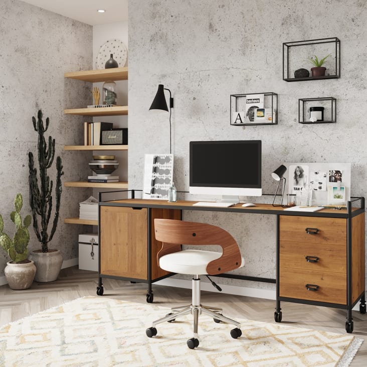 Silla escritorio despacho con ruedas blanca 