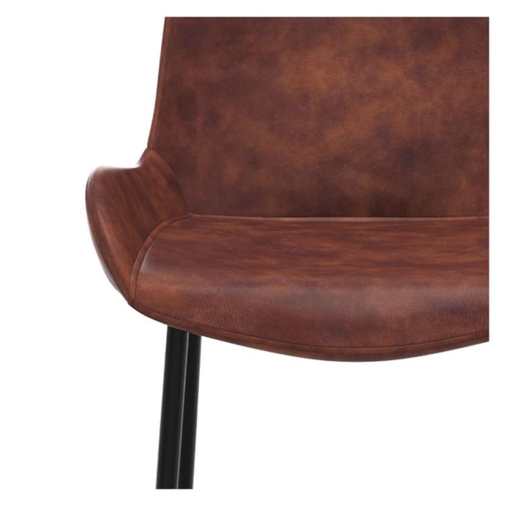 Chaise pour îlot central 65 cm cuir synthétique marron (lot de 2)-Pirata cropped-5