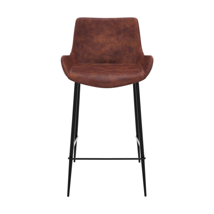 Chaise pour îlot central 65 cm cuir synthétique marron (lot de 2)-Pirata cropped-6