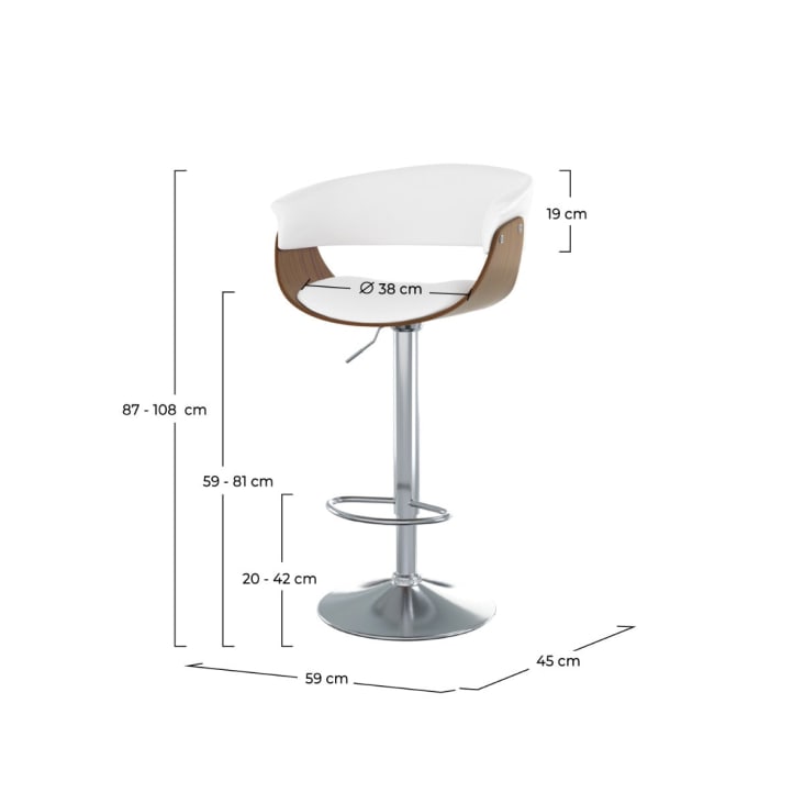 LOLAhome Sgabello Alto Da Cucina Girevole Regolabile In EcoPelle Nera: Design Salvaspazio Con Poggiapiedi!