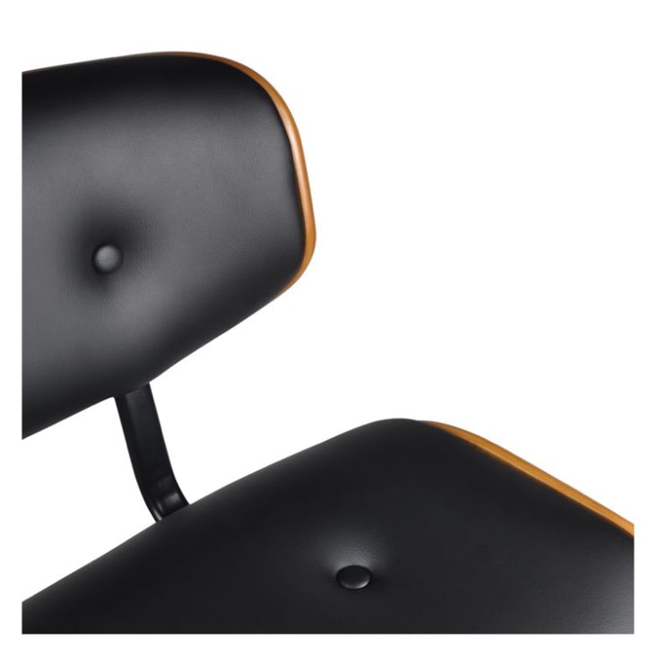 Chaise de bar réglable 69/91 cm en cuir synthétique noir-Melchior cropped-6