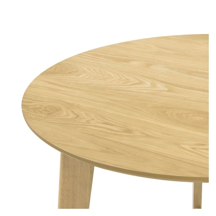 Table de bar ronde Noto 4 personnes en bois clair naturel D90 cm-Noto cropped-3