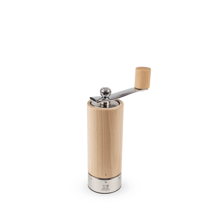 Moulin à sel à manivelle bois inox naturel u'Select H18cm-Isen
