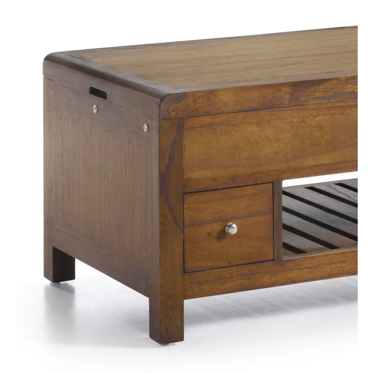 Table basse relevable en bois marron L 110 cm-Flash cropped-4