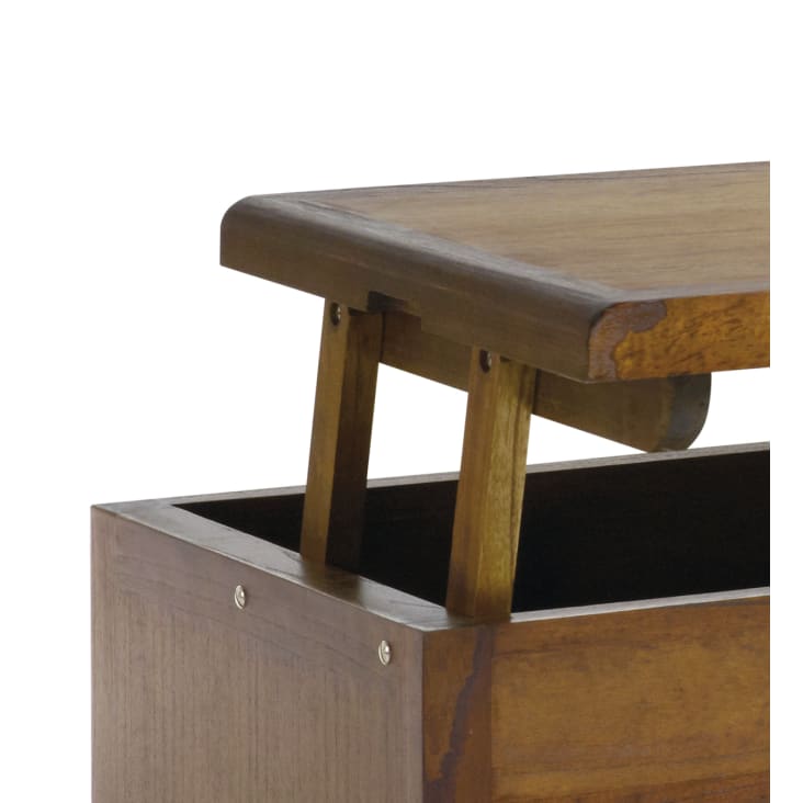 Table basse relevable en bois marron L 110 cm-Flash cropped-5