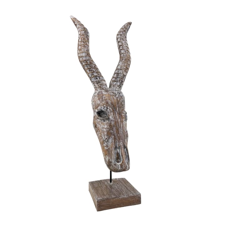 Antilope Sculptée à La Main En Bois Vintage – Gambie, Années 50-60, Avec Défauts