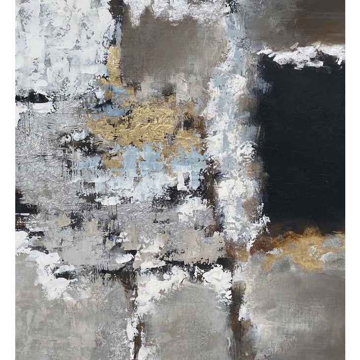 Abstrait moderne de peinture à l'huile. Gray, or, black.