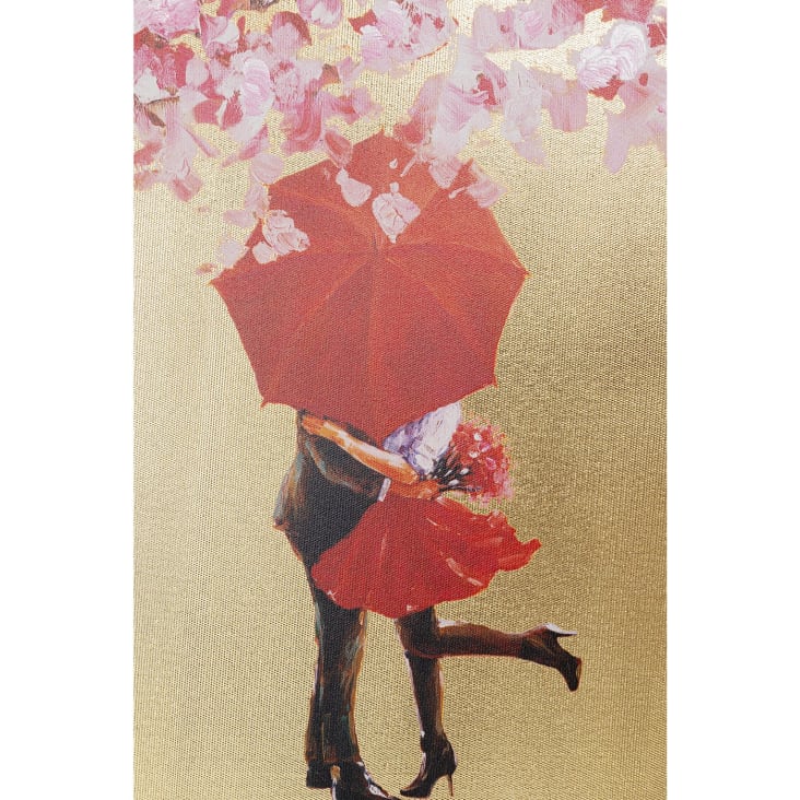 Toile couple parapluie sous arbre en fleurs 80x100