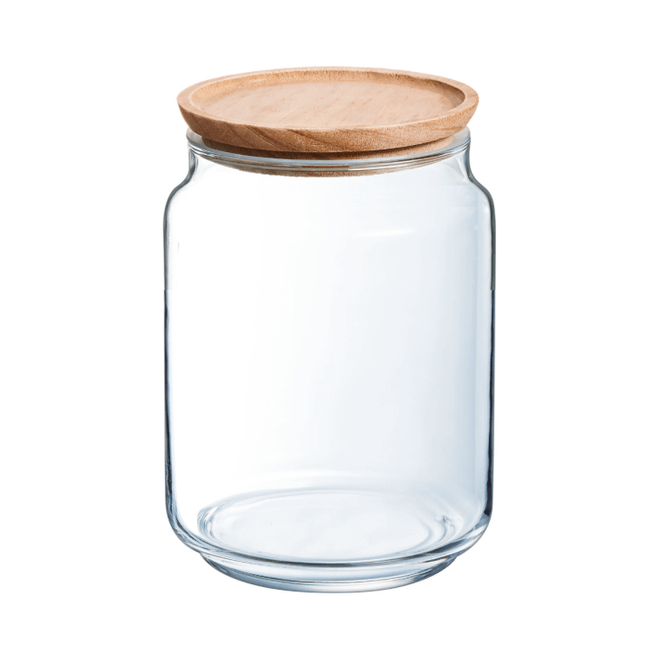 Bocal en Verre Couvercle Bambou - 10cm