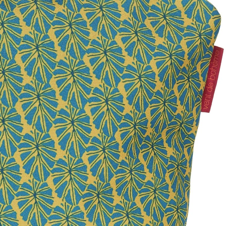 Pochette en toile outdoor imprimé graphique jaune 19x28cm-MOOREA cropped-2