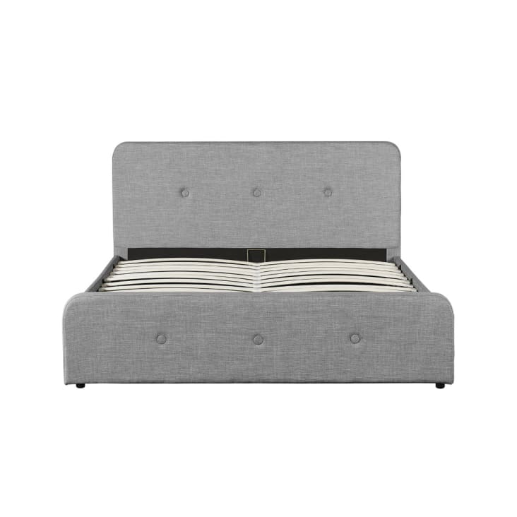 Cadre de lit avec sommier relevable à lattes - Gris - 160 cm-Bala