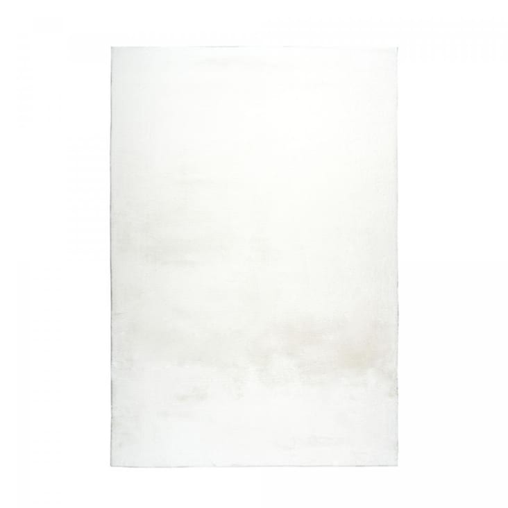 Tapis salon en polyester 200x290 Blanc-Supersoft ll
