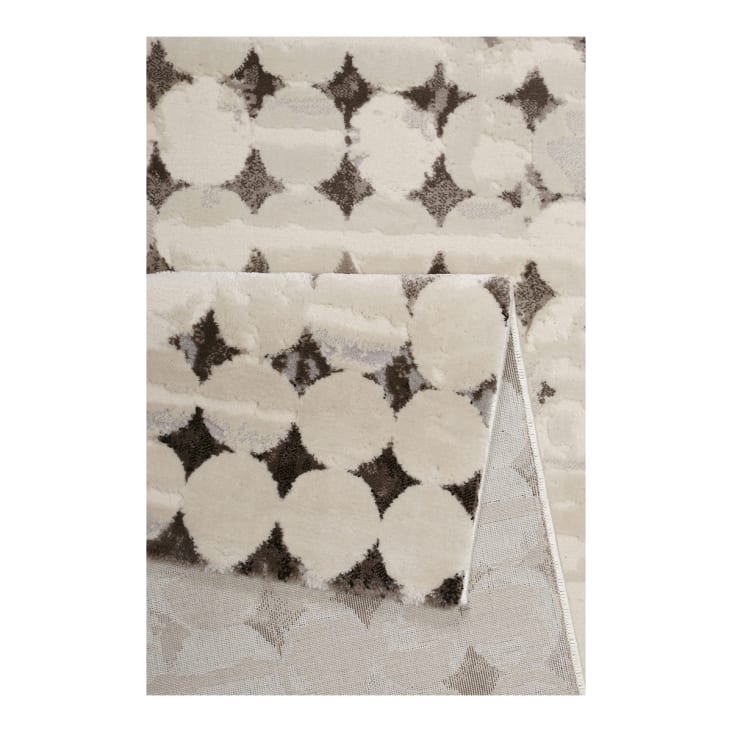 Tapis géométrique design en polyester beige 80x150-Home cropped-3