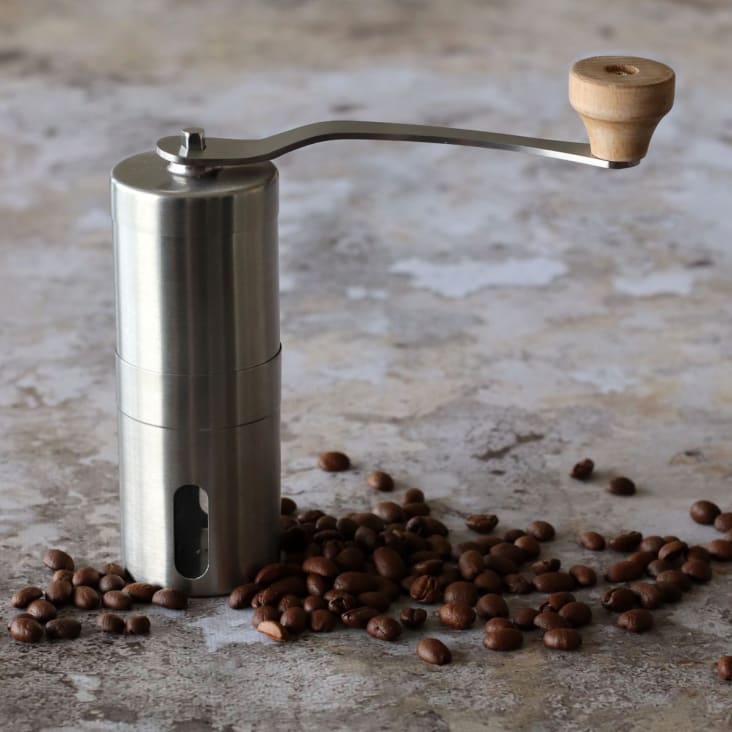 Moulin à café à manivelle en acier inoxydable ISAAK