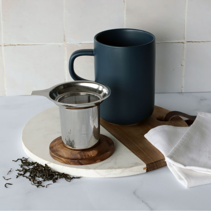 Bocal a couvercle en bois motif tea/coffee/suger 446cc HEREVIN