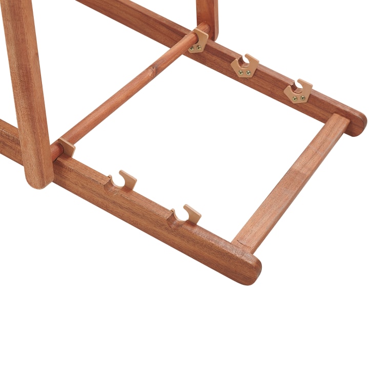 Chaise longue en bois solide bois foncé-Anzio cropped-6