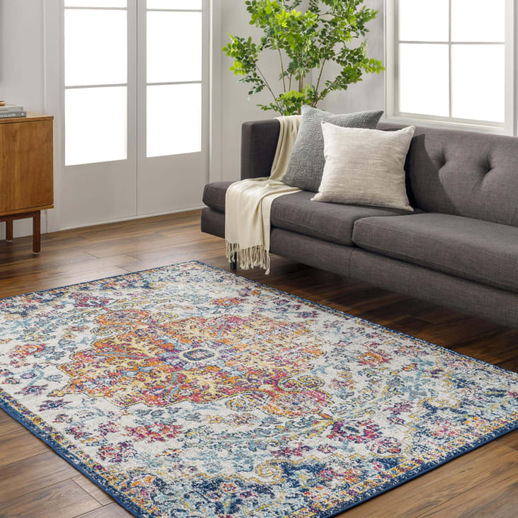 Tapis Vintage Oriental Multicolore/Orange 160x220-Lou cropped-7