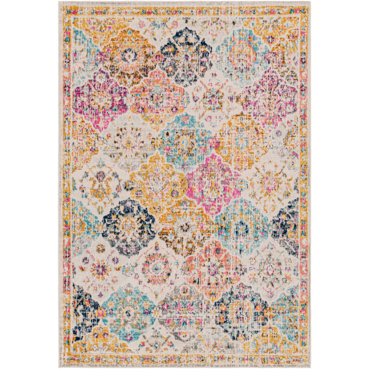 SURYA - Tappeto Vintage Orientale LIRA - 120x170cm - Avorio e