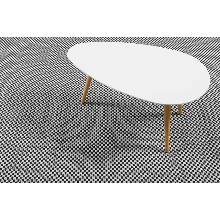 Weihnachts Outdoor-Teppich 90x150 Cm – Rot-schwarz Kariert, Waschbar, Aus Baumwolle